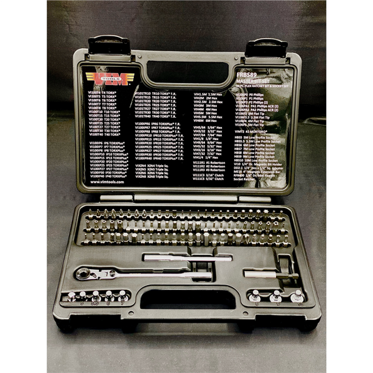 VIM Tools 89 Piece Master Bit Set with 1/4 Inch Flex Ratchet (Includes RFB400K)