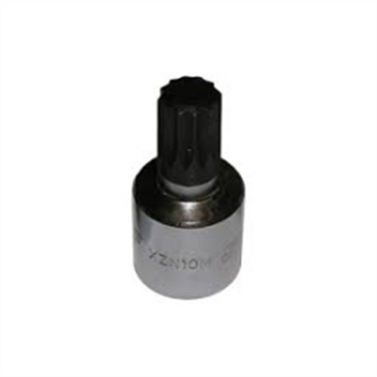VIM Tools 10 mm Hex Bit; Chrome 1/2 Inch Square Drive Bit Holder