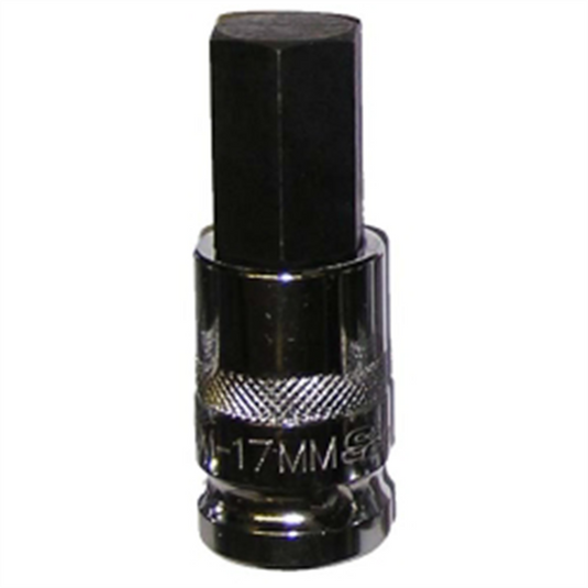 VIM Tools 17 mm Hex Bit; Chrome 1/2 Inch Square Drive Bit Holder