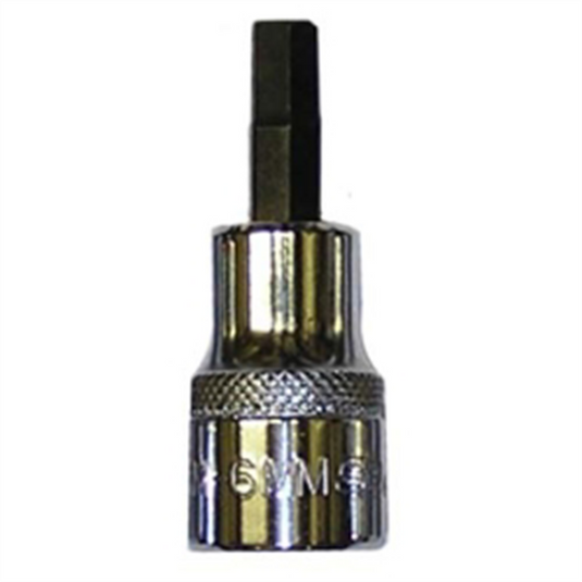 VIM Tools 6 mm Hex Bit; Chrome 3/8 Inch Square Drive Bit Holder
