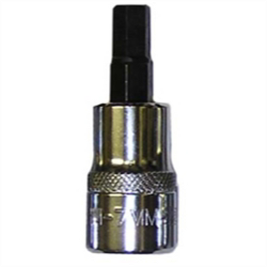 VIM Tools 7 mm Hex Bit; Chrome 3/8 Inch Square Drive Bit Holder
