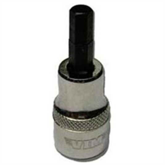 VIM Tools 6 mm Hex Bit; Satin Chrome 3/8 Inch Square Drive Bit Holder
