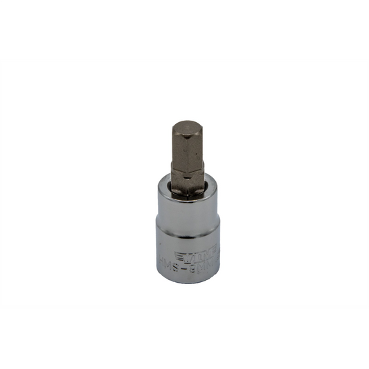 VIM Tools 9 mm Hex Bit; Satin Chrome 3/8 Inch Square Drive Bit Holder