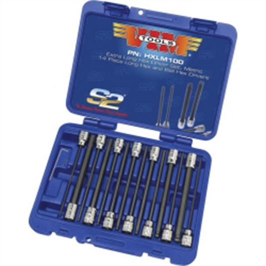 VIM Tools Long Hex Driver Set Inch;14 Pc