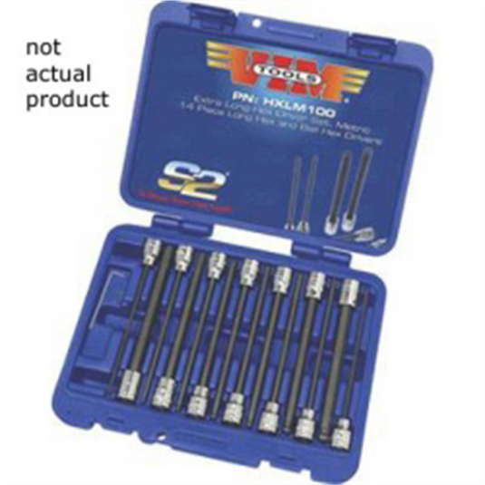 VIM Tools 3 mm Hex Blade; 3/8 Square Drive Holder; 6 Inch OAL
