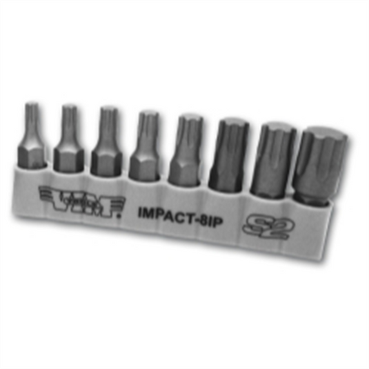 VIM Tools TORX Plus; Impact Quality S2 Bit Set; 8 Piece Bits 5/16 Inch Hex Bodies; 1.25L; IP20 Thru IP55