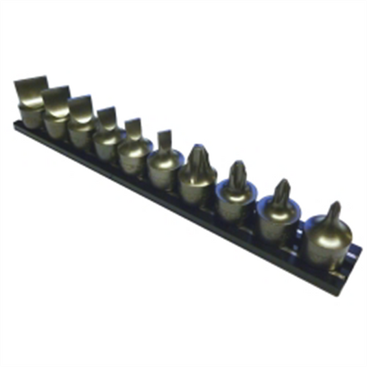 VIM Tools Impact Stubby Flat & Philips Driver Set 10 Piece Power Or Hand Approved; 3/8 Square Drive