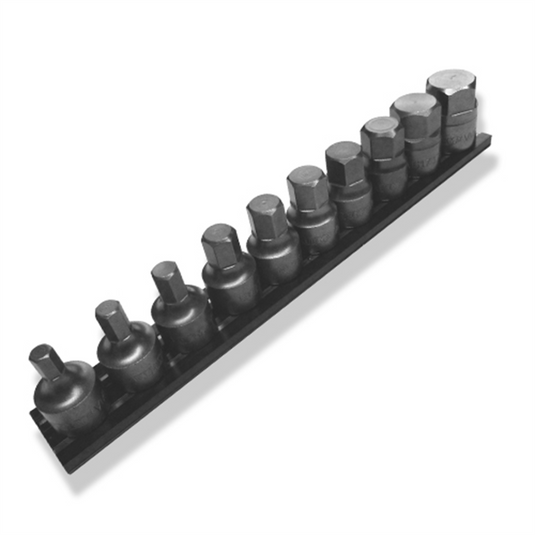 VIM Tools Impact Hex Driver Set; Inch 10 Piece Power Or Hand Approved; 3/8 Square Drive