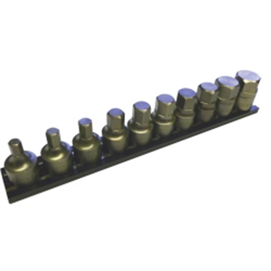 VIM Tools Impact Metric Hex Driver Set 10 Piece Power Or Hand Approved; 3/8 Square Drive