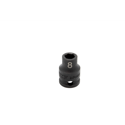 VIM Tools 8 mm X 3/8 Inch Drive CR-MO Impact Socket - Shallow