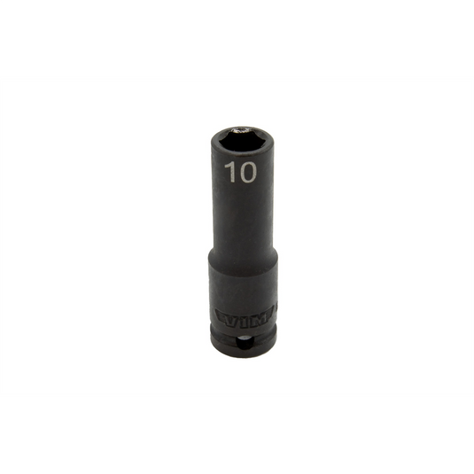 VIM Tools 10 mm X 3/8 Inch Drive CR-MO Impact Socket - Deep