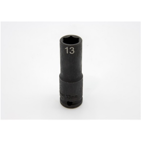 VIM Tools 13 mm X 3/8 Inch Drive CR-MO Impact Socket - Deep