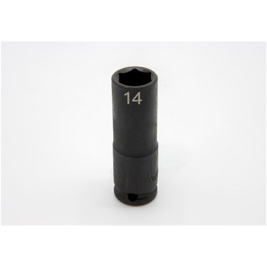 VIM Tools 14 mm X 3/8 Inch Drive CR-MO Impact Socket - Deep