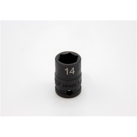 VIM Tools 14 mm X 3/8 Inch Drive CR-MO Impact Socket - Shallow