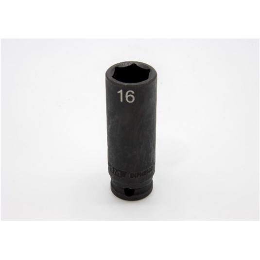 VIM Tools 16 mm X 3/8 Inch Drive CR-MO Impact Socket - Deep