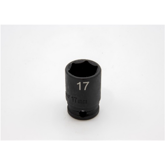 VIM Tools 17 mm X 3/8 Inch Drive CR-MO Impact Socket - Shallow