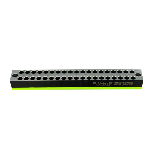 VIM Tools Green Magrail Bit Base; Holds 38 Standard Or Power Shank Tools; Magnetic Base