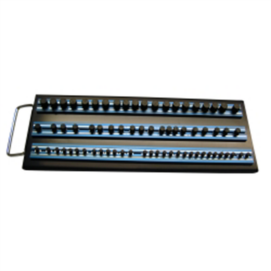 VIM Tools Magrail Tray; (3) 14 Inch Blue Magrails; Packaged with 1/4;3/8 Inch And 1/2 Inch Peg Pack