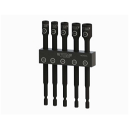 VIM Tools SAE/Inch Extra Long Nut Setter Kit; 6 Inch OAL 1/4; 5/15; 3/8; 7/16; & 1/2