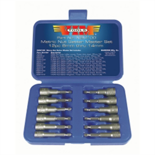 VIM Tools Metric Net Setter Kit Includes Recessed And Magnetic Net Setters; 65 mm Long