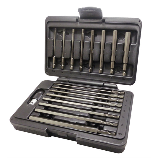 VIM Tools Power Drive Metric Hex Bit Set; 2.5 mm Thru 10 mm;18 Piece Set; 8 Piece 3.5 Long; 8 Piece 6 Inch Long