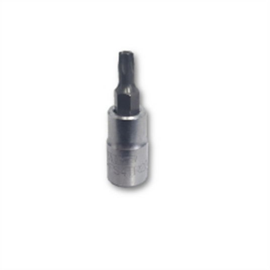 VIM Tools TR20 Tamper Proof TORX Gun Metal Gray Bit; Satin Chrome 1/4 Inch Square Drive Bit Holder