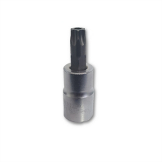 VIM Tools TR45 Tamper Proof TORX Gun Metal Gray Bit; Satin Chrome 3/8 Inch Square Drive Bit Holder