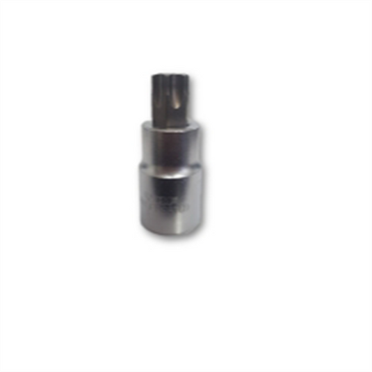 VIM Tools T60 TORX; Gun Metal Gray Bit; Satin Chrome 1/2 Inch Square Drive Bit Holder