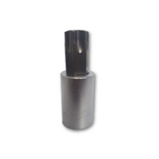 VIM Tools T70 TORX; Gun Metal Gray Bit; Satin Chrome 1/2 Inch Square Drive Bit Holder
