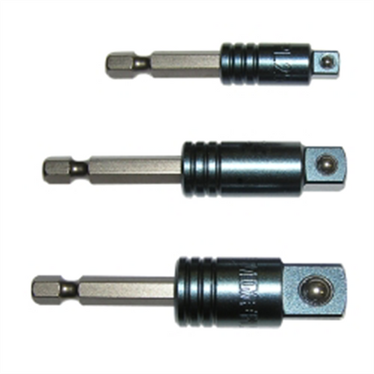 VIM Tools Power Lock Square Drive Set; Power Shank Drivers with Locking Square Drives; 3 Piece Set