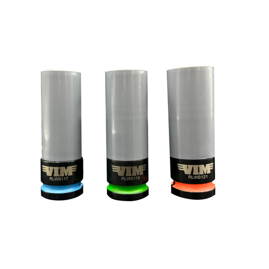 VIM Tools 3 Piece Rapid Load Lug Nut Socket Set - 1/2 Inch Drive (17; 19; 21 mm)