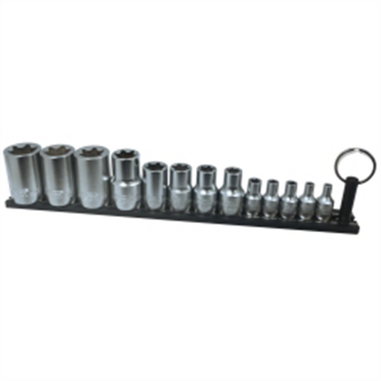 VIM Tools Elite 13 Piece E Inch TORX Set; E4 Thru E24; Package On A Black Magrail