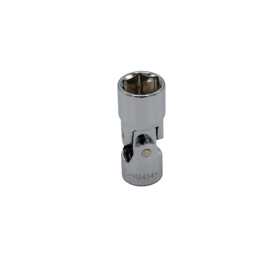 VIM TOOLS 7/16 Inch Universal Joint Shallow Chrome Socket - 1/4 Inch Drive