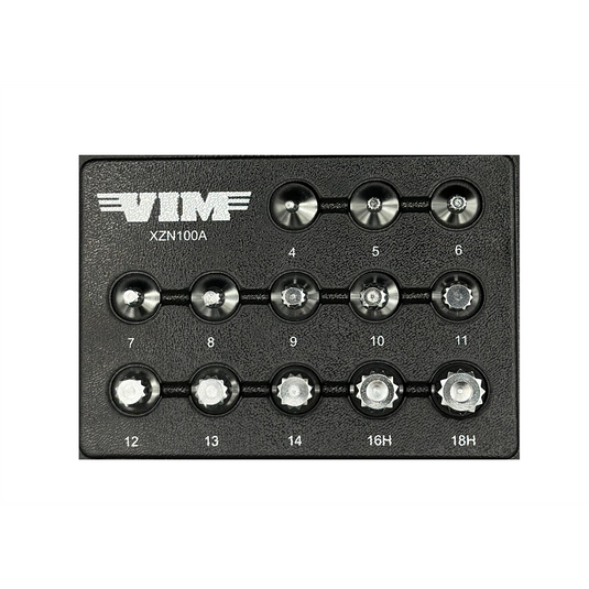 VIM Tools 13 Piece XZN Driver Set - 3/8 Inch Drive