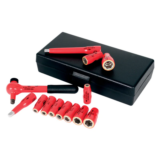 Wiha Tools 13 Piece Insulated Socket Set 1/4"" Drive - Metric