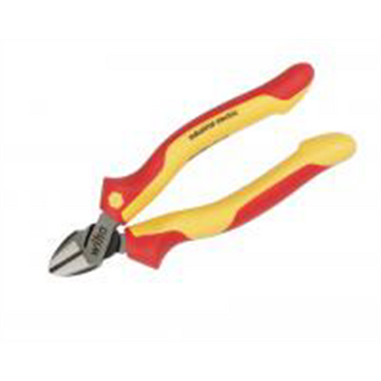 Wiha Tools Insul. Industrial Diagonal Cutters 6.3"" OAL. Industrial brushed finish. Two component ergo cushion grips. New Dynamic Joint Provides 40% Easier Cuts and Significantly Longer Tool Life