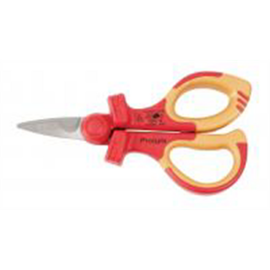 Wiha Tools Insul. Proturn Electrician""s Shears; 6.3"" OAL w/ Cable Notch. Stainless Steel Blades