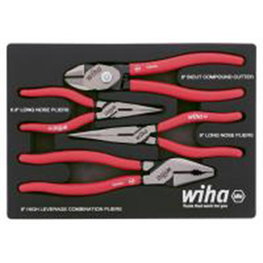Wiha Tools Set Includes - Long Nose 6.3&rdquo; | BiCut SuperCut 8.0&rdquo; | High Leverage Combination Pliers 9.0&rdquo;