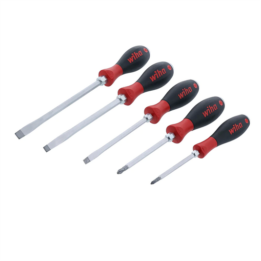 Wiha Tools 5 Piece SoftFinish X Heavy Duty Slotted and Phillips Screwdriver Set