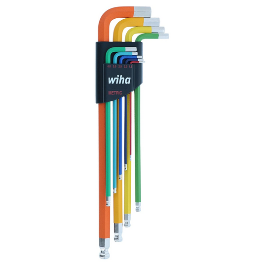 Wiha Tools Wiha Color Coded Ball End Hex L-Keys set sizes included: 1.5; 2; 2.5; 3; 4; 5; 6; 8; 10mm
