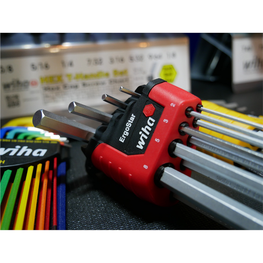 WIHA Tools 22 Piece MagicRing Ball End Hex L-Key Set - Inch; Metric