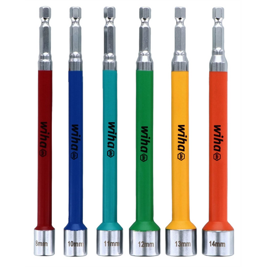 Wiha 6 Piece Metric Color Coded Impact Nut Setters