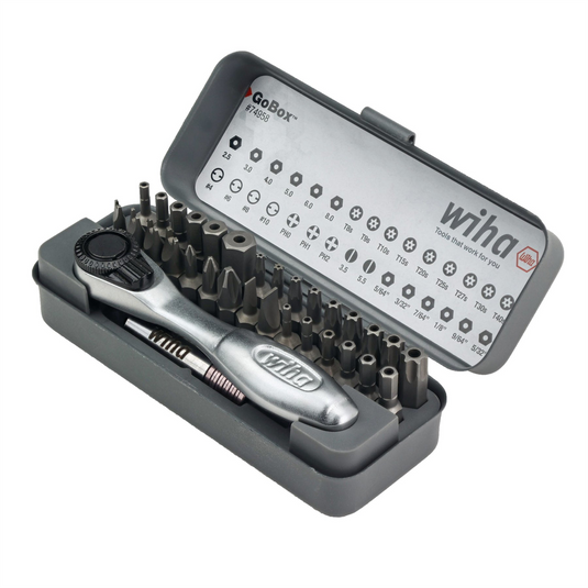Wiha Tools 32 Piece GoBox Security Bit Set with Mini Ratchet