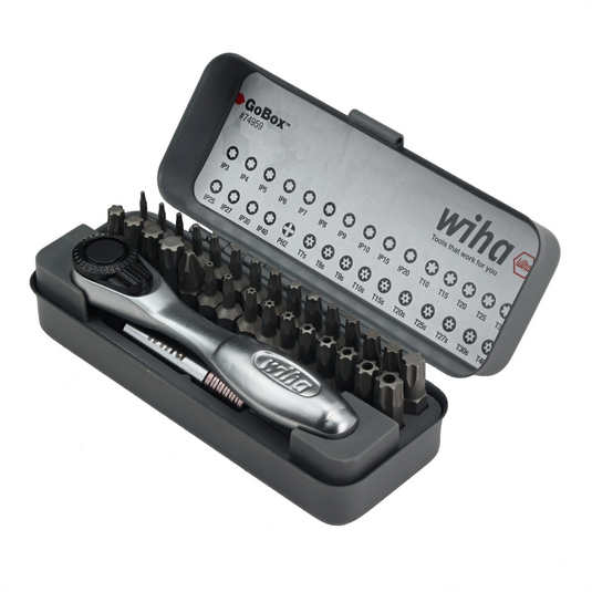 Wiha Tools 32 Piece GoBox Master Torx Bit Set with Mini Ratchet