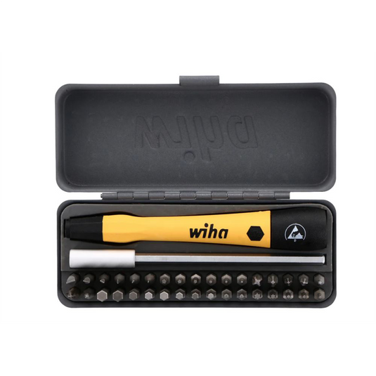 Wiha Tools GoBox Electronics Mico Bit Set 36 Piece; 1.1""; 28mm; 4mm hex drive.