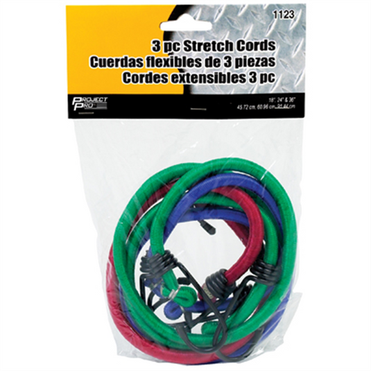 Wilmar Corp. / Performance Tool 3pc Stretch Cords (18"" 24"" 36