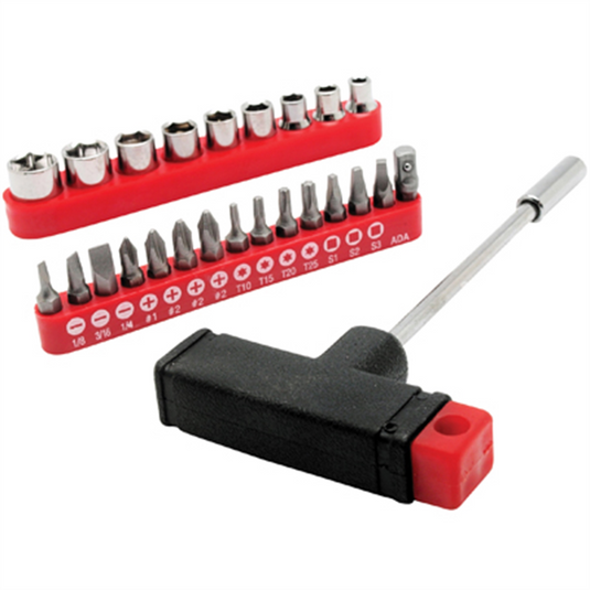 Wilmar Corp. / Performance Tool 25 pc Magnetic T-Bar Driver Se