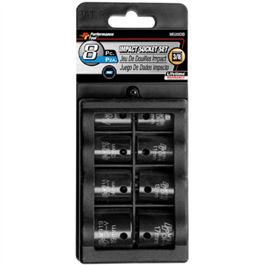 Wilmar Corp. / Performance Tool 9 Pc 3/8"" Dr MM Imp Skt Set
