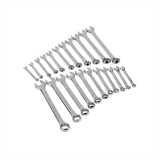 Wilmar Corp. / Performance Tool 22 PC SAE & MM FULL POLISH COMBINATION WRENCH SET