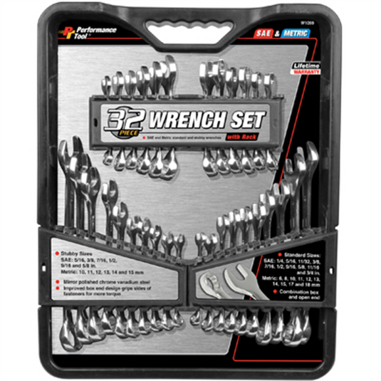 Wilmar Corp. / Performance Tool 32pc SAE & Met Wrench Set
